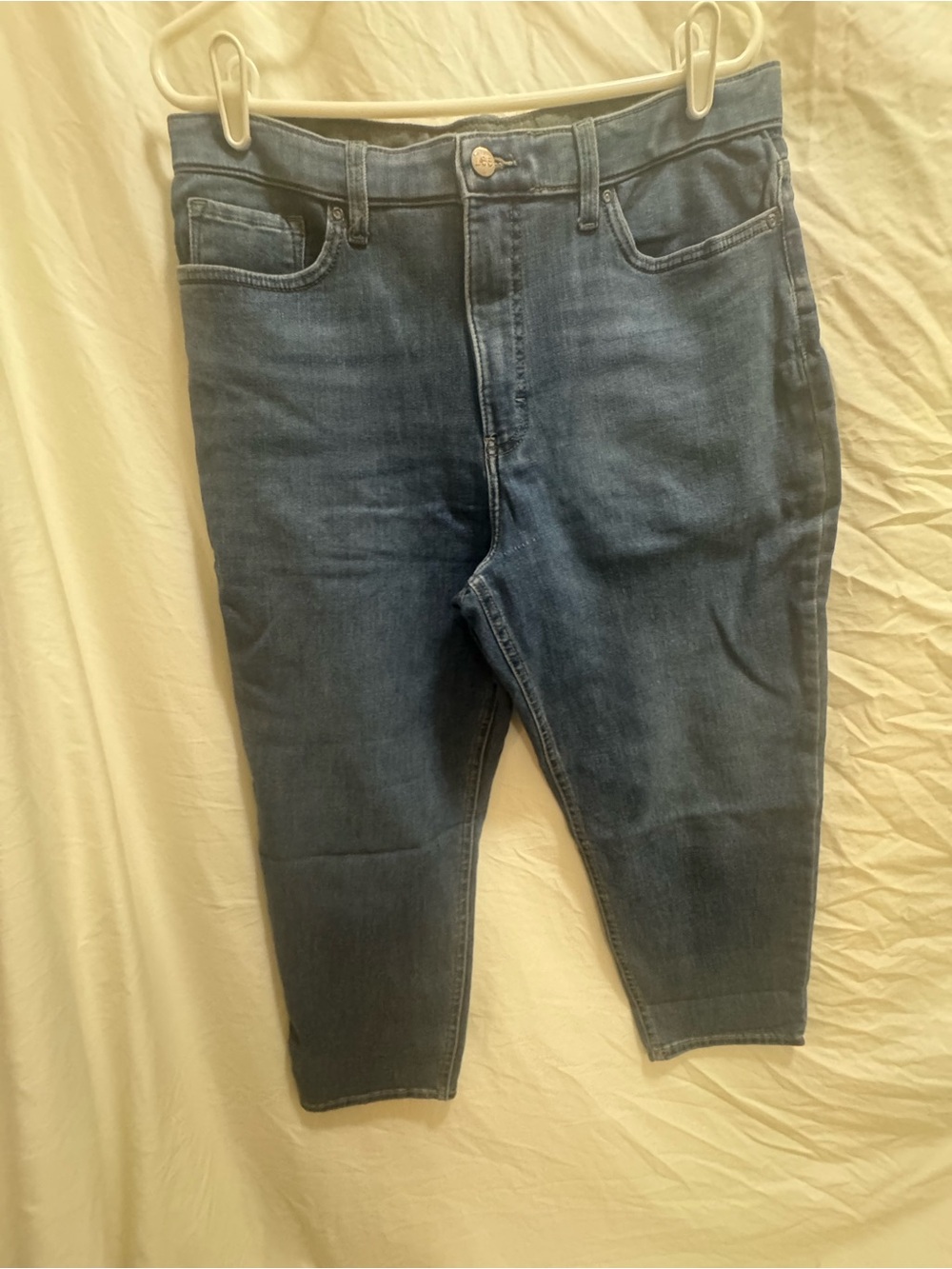Lee Flannel Lined Women's Relaxed fit tapered leg Blue Denim Jeans